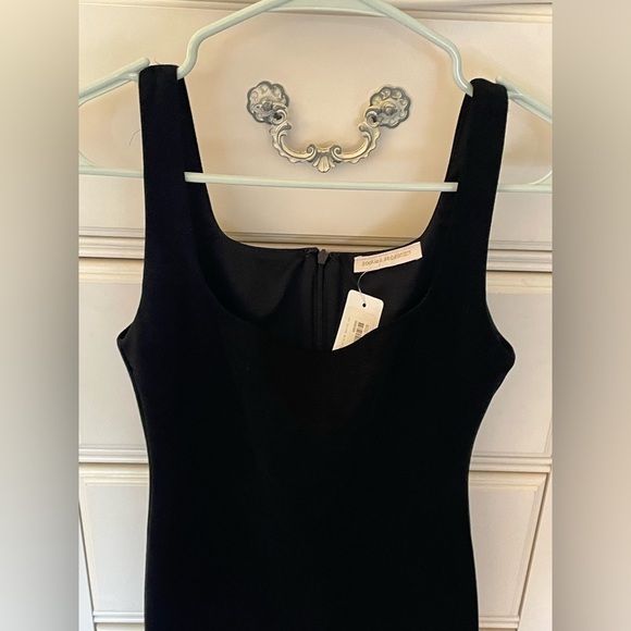 Pookie And Sebastian Kay Square Neck Fitted Ultra Suede Dress Size Small NWT - Picture 3 of 5